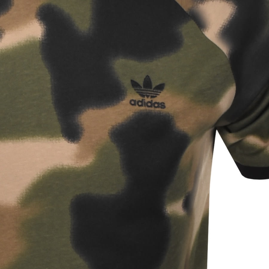 Alternative Image for Productadidas Originals 3 Stripe T Shirt Green3